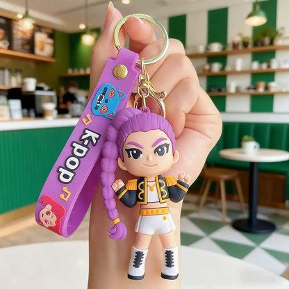 Pack de 4 Llaveros Guerreras K-Pop Demon Hunters de Jebe 7 cm