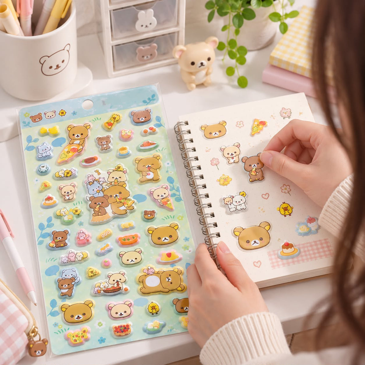 Set de Stickers 3D Rilakkuma