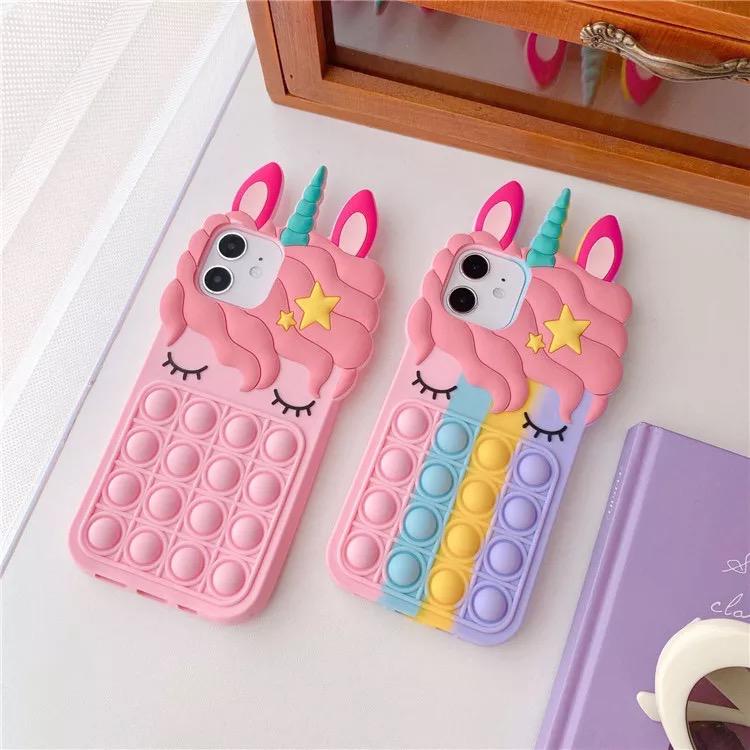 CASE PARA IPHONE 12/ 12 PRO UNICORNIO POP IT