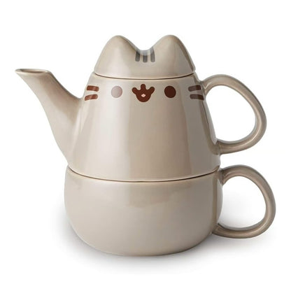 Set Tetera + Tazón de Cerámica Pusheen Cat 900 ml