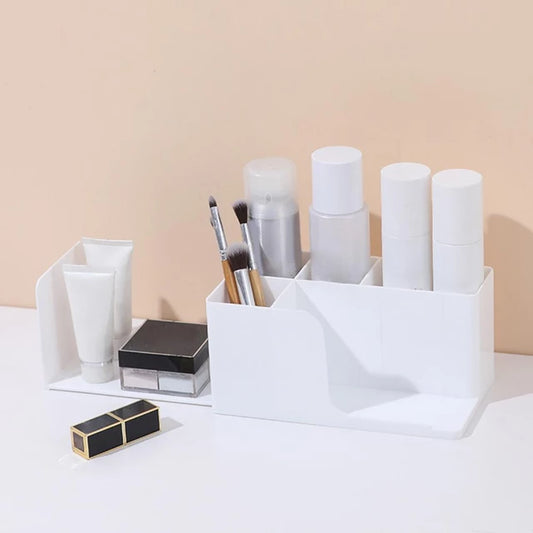 DESK ORGANIZER WITH EXPANDABLE BOOKENDS - WHITE